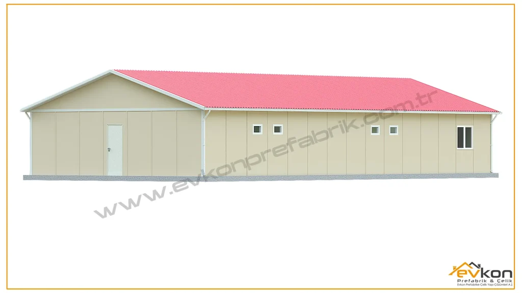 170 metrekare prefabrik yatakhane