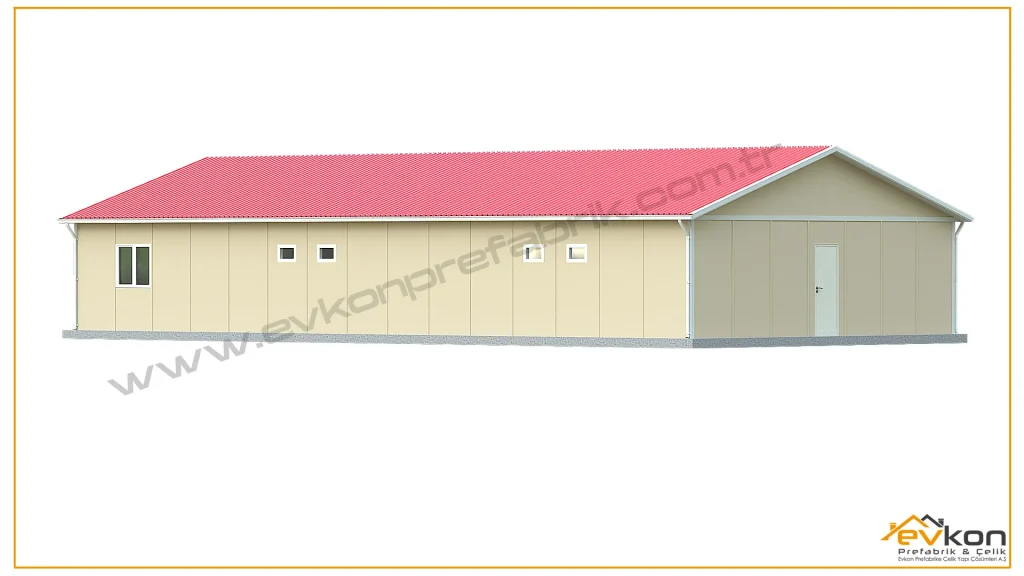 170 metrekare prefabrik yatakhane