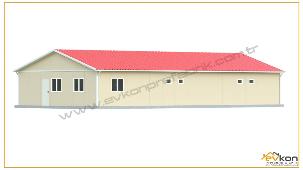 170 metrekare prefabrik yatakhane