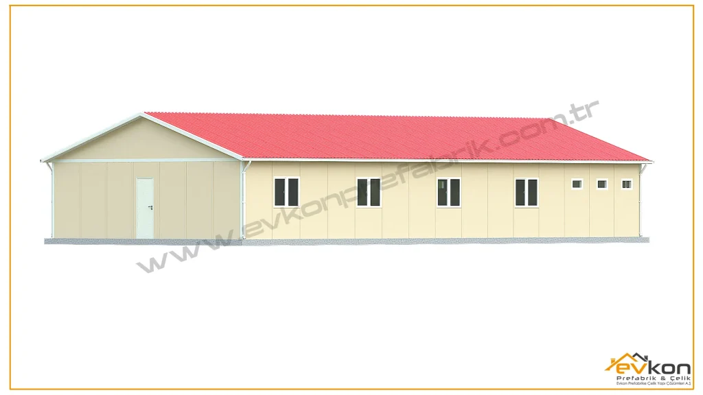 171 metrekare prefabrik yatakhane