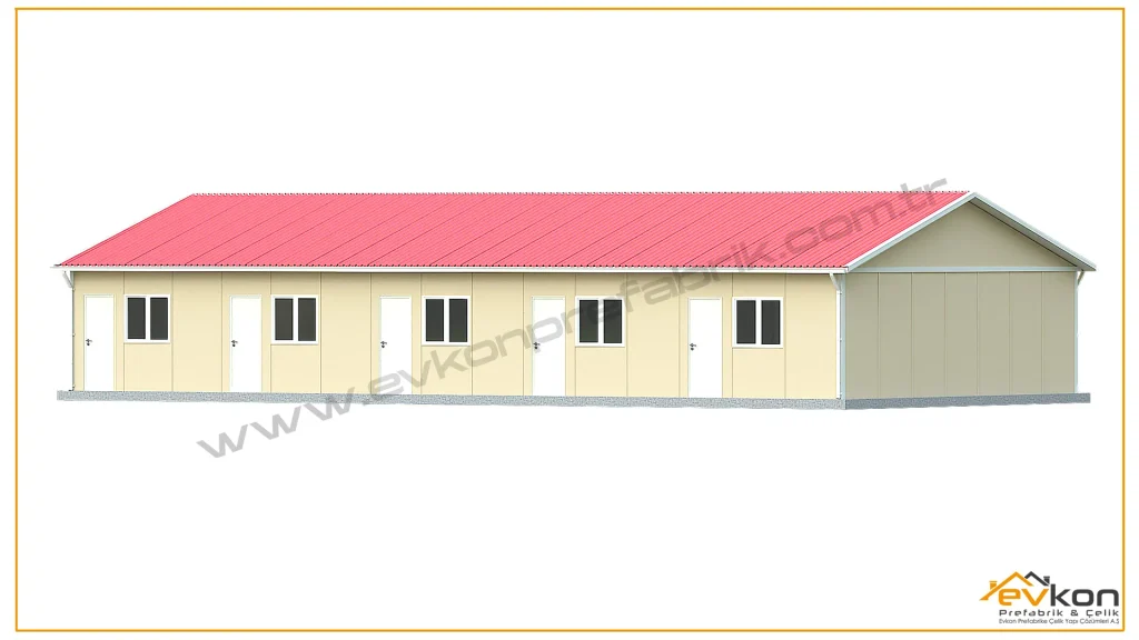 172 metrekare prefabrik yatakhane