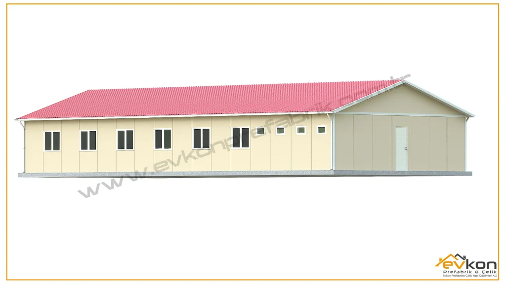 182 metrekare prefabrik yatakhane